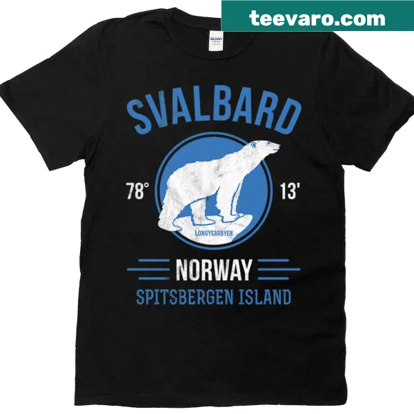 Illustration of a polar bear on a Svalbard T-shirt
