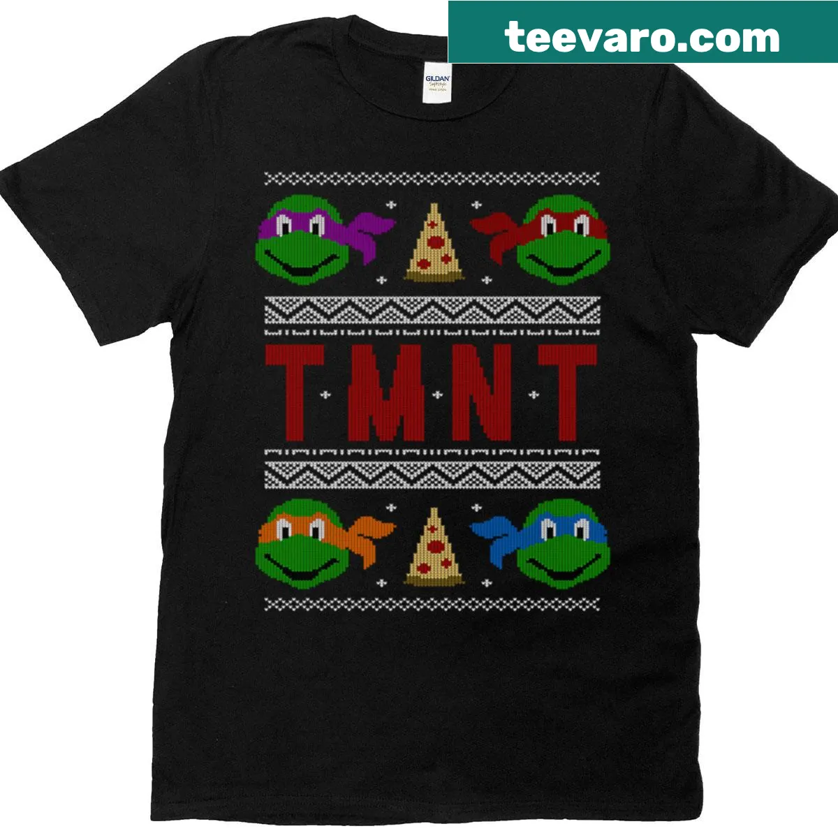 Retro t-shirt featuring The Smurfs and periodic table design — on a men's t-shirt