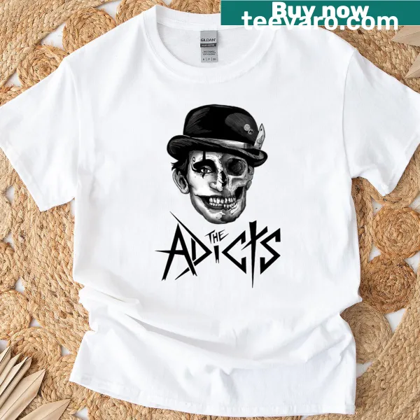 T-shirt featuring bold graphic of The Adicts band