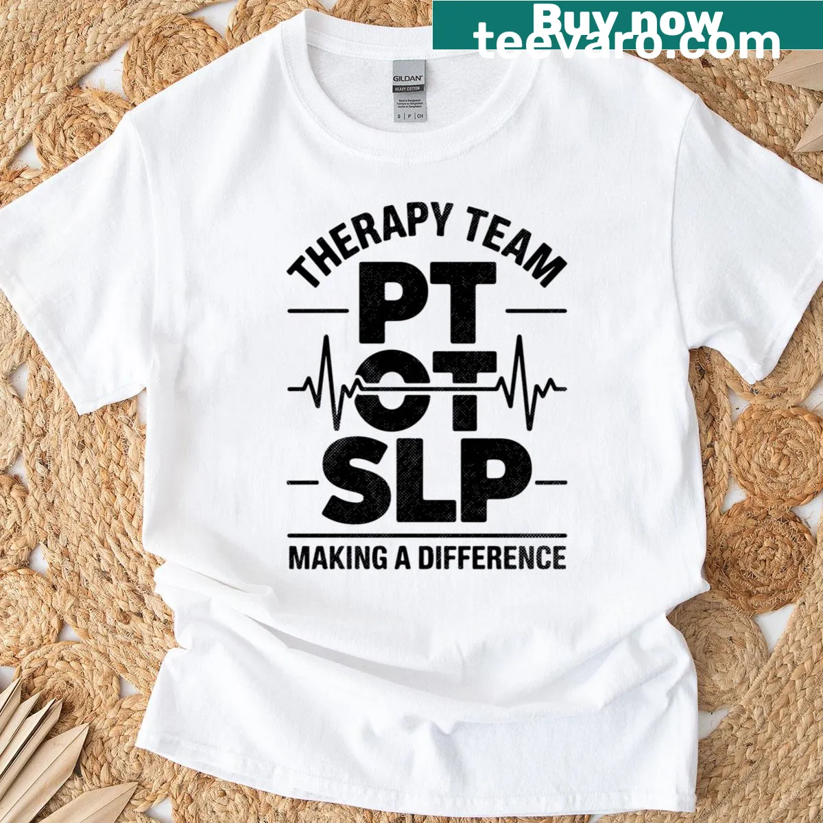 T-shirt recognizing therapy professionals with 'Making A Difference' text — on a men's t-shirt
