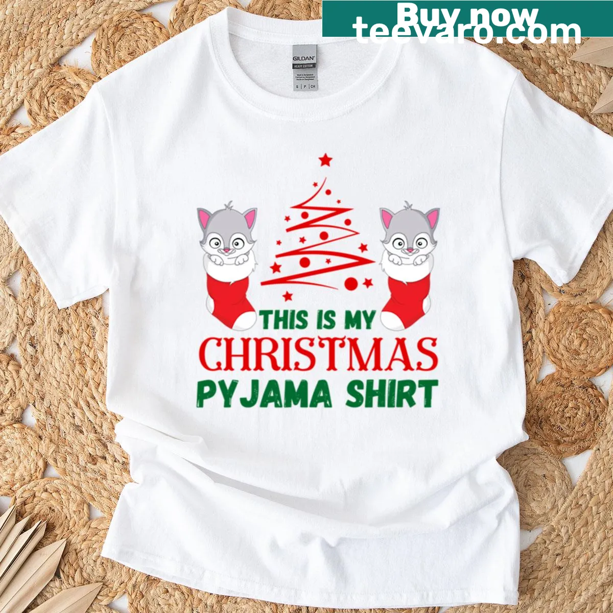 Typography design stating 'This Is My Christmas Pyjama.' — on a men's t-shirt