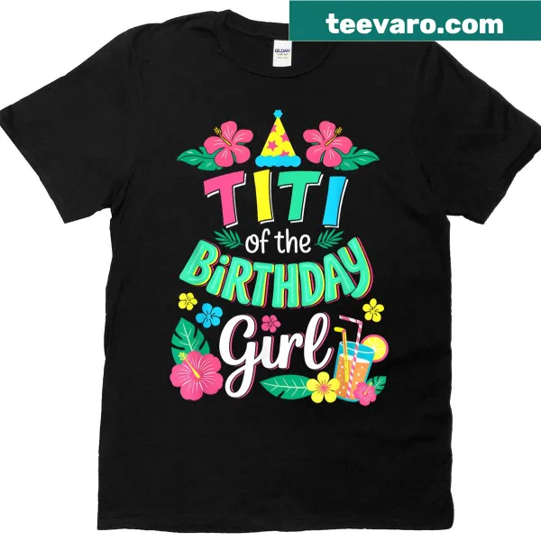 Hawaii-themed birthday shirt with text for family matching