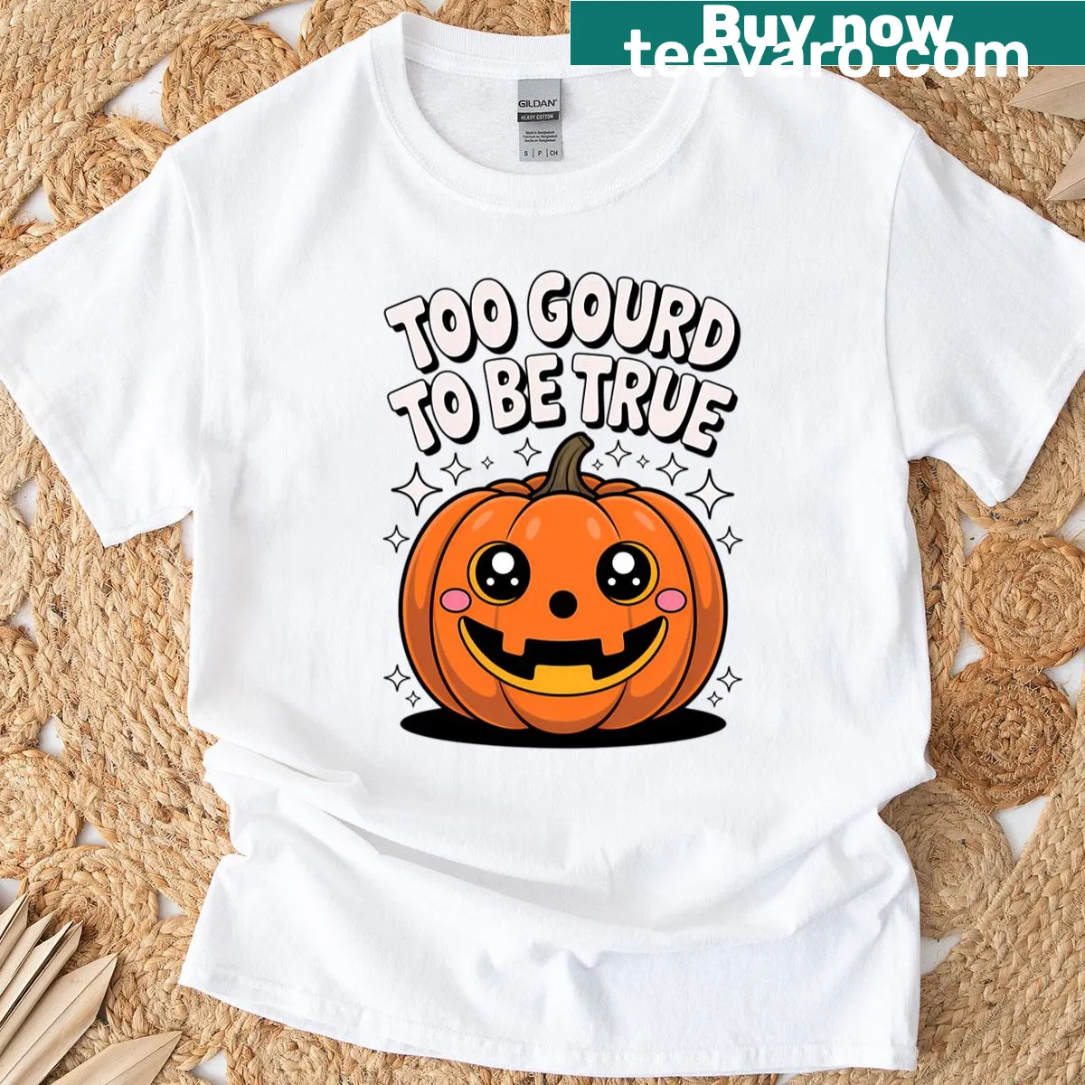 Cute pumpkin pun graphic on a Halloween t-shirt — on a men's t-shirt
