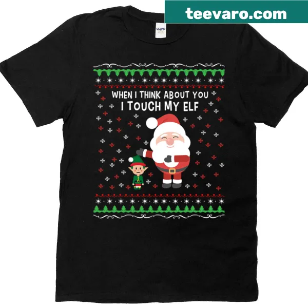 Funny elf graphic for Christmas shirt