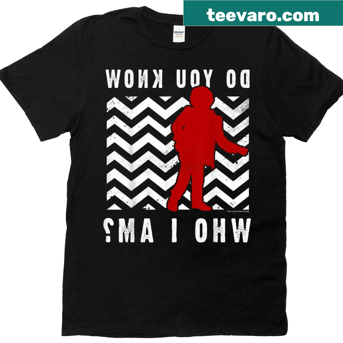 Vintage logo T-shirt with the phrase 'Do You Know Who I Am' from Twin Peaks — on a men's t-shirt