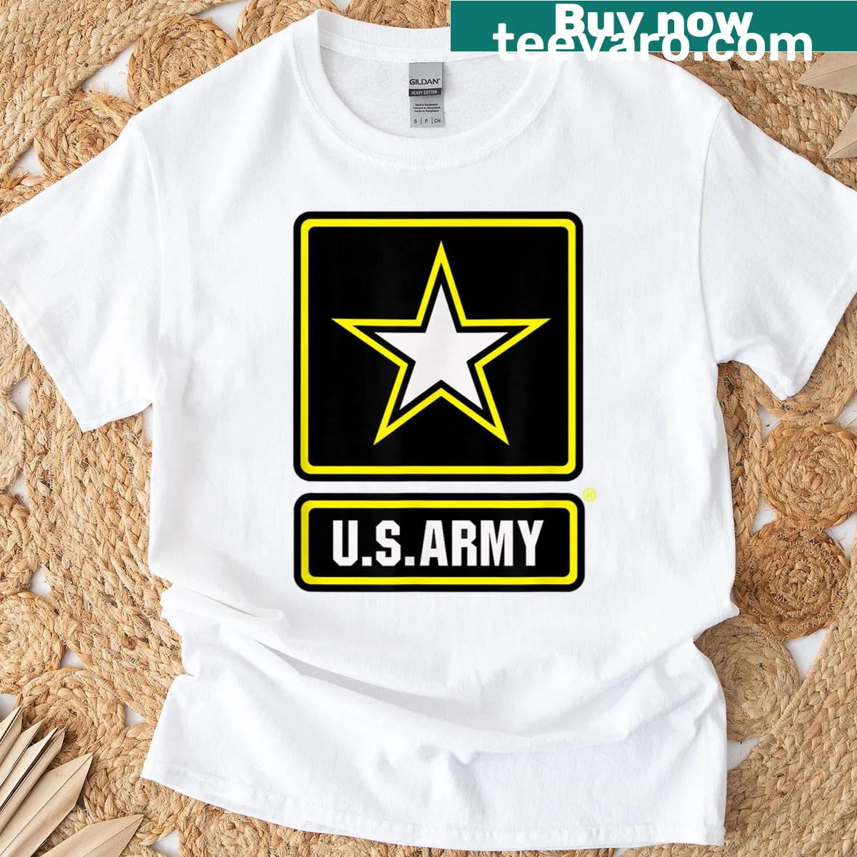 Us Army logo T-shirt for veterans and supporters — on a men's t-shirt