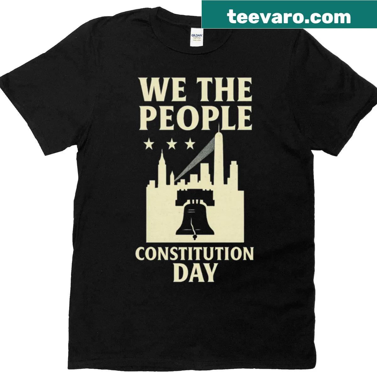 Typography design featuring 'We The People' on a t-shirt — on a men's t-shirt