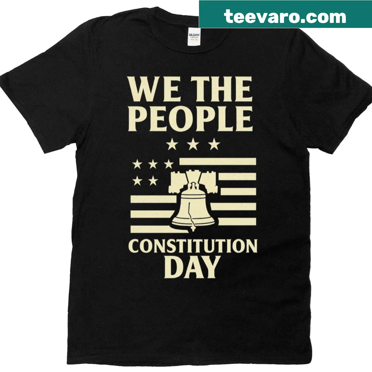 Artistic T-shirt celebrating Constitution Day — on a men's t-shirt