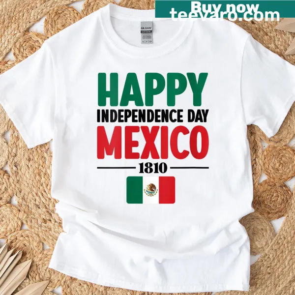 Typography celebrating Mexico's Independence Day on women's t-shirt