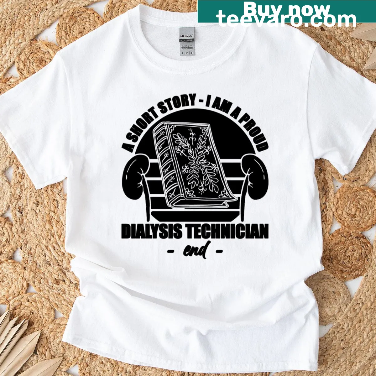 Proud medical dialysis tech t-shirt with bold text — on a men's t-shirt