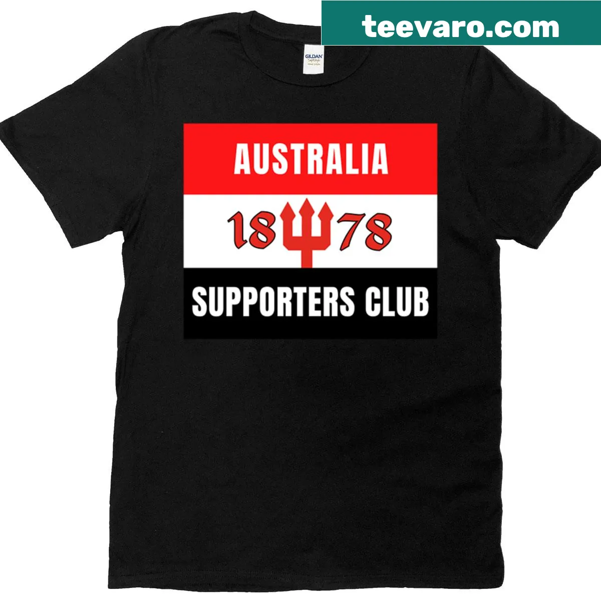 Bold typography Manchester United supporters club t-shirt — on a men's t-shirt