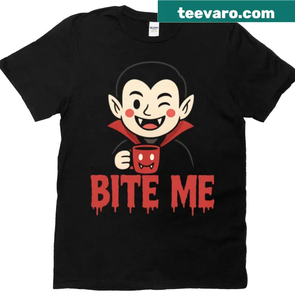 Humorous t-shirt with the phrase Bite Me