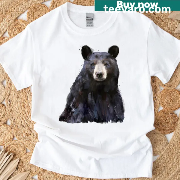 Illustrated black bear t-shirt