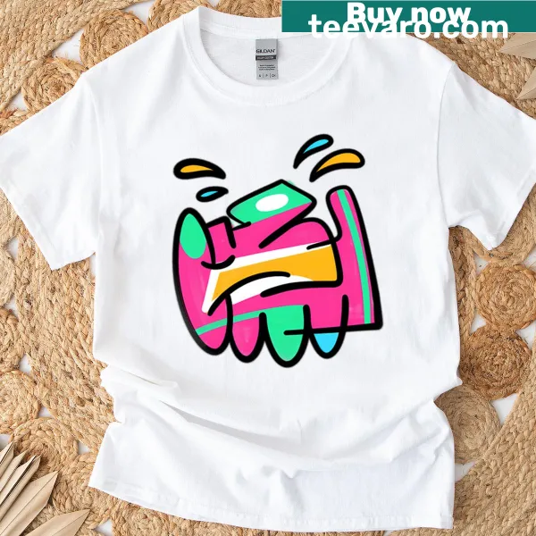 Playful Bubble Pop Tag t-shirt with fun typography design