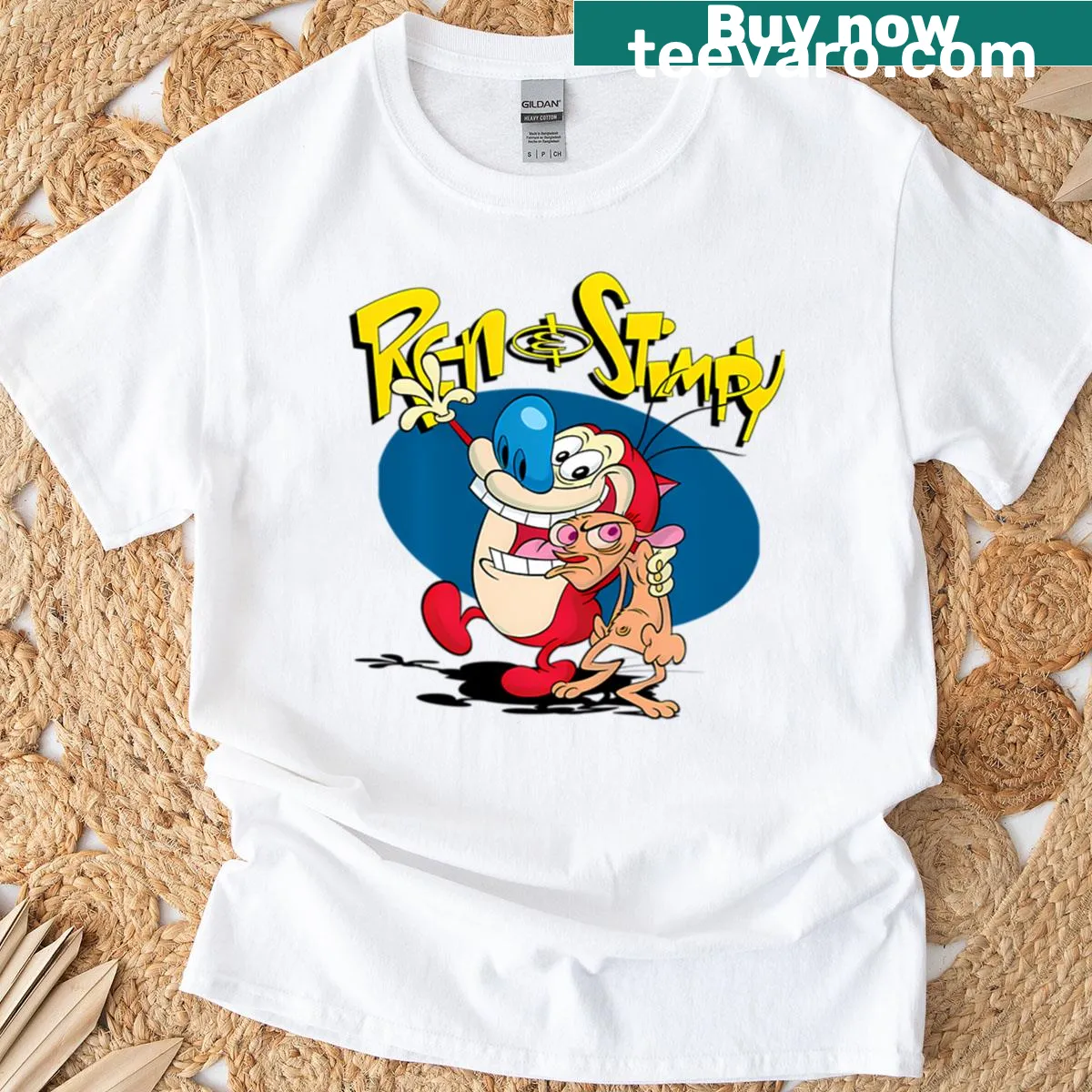 Vintage cartoon kids t-shirt featuring beloved characters from classic films — on a men's t-shirt
