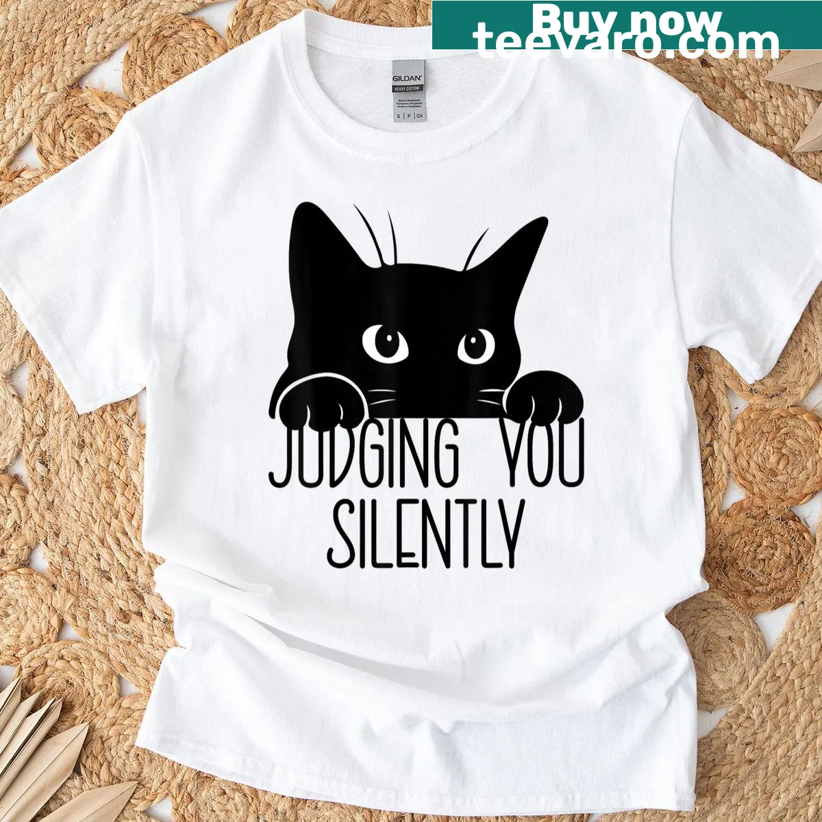 Funny text about black cats on a T-shirt for cat lovers — on a men's t-shirt