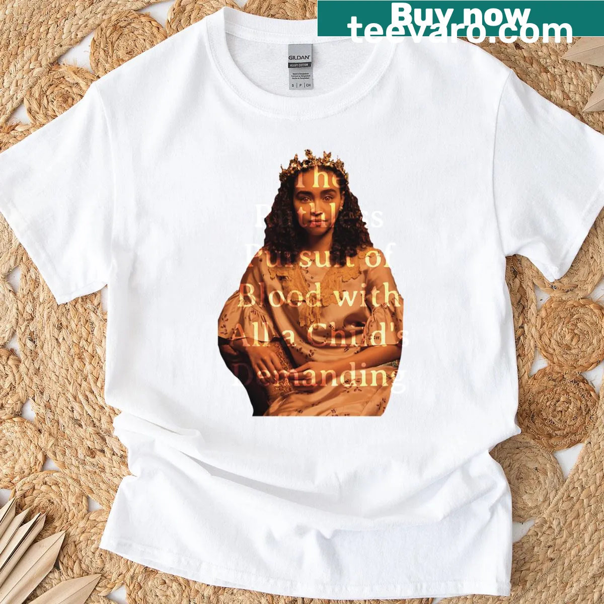 Illustration of Claudia from Interview With The Vampire on a T-shirt — on a men's t-shirt