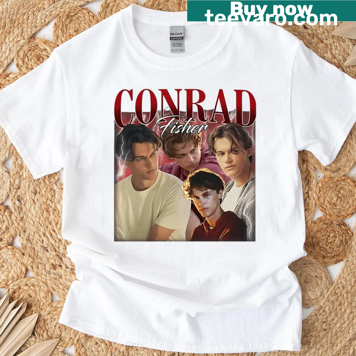 Illustration inspired by summer romance on a T-shirt — on a men's t-shirt