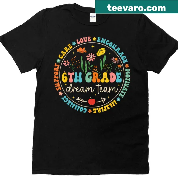 Vintage football player graphic for 6th birthday T-shirt