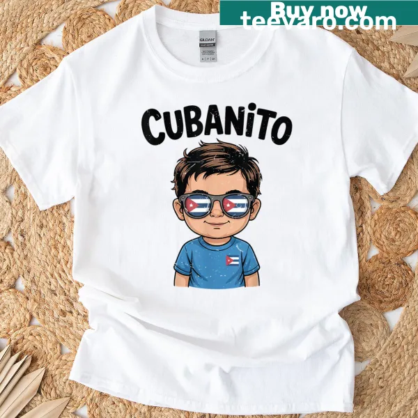 Cuban toddler T-shirt showcasing cultural graphics for Hispanic Heritage Month