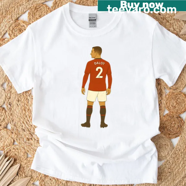 T-shirt with bold typography displaying Dalot's name