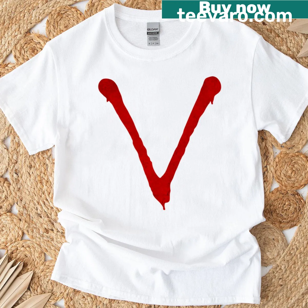 Minimalist T-shirt honoring Dark Mystery V the Series with subtle design. — on a men's t-shirt