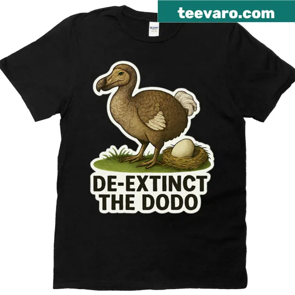Artistic illustration of the dodo bird for De-extinct T-shirt