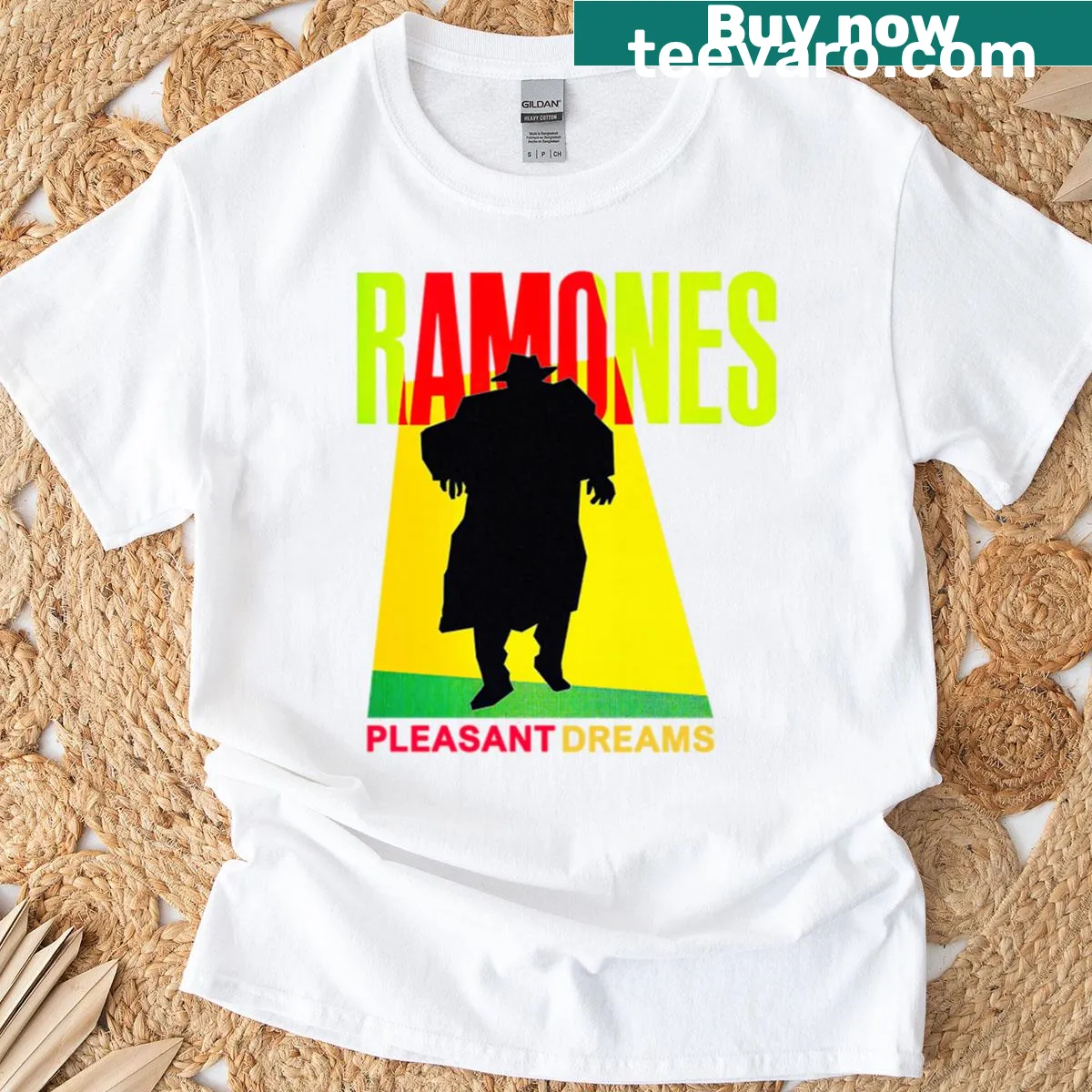 Vintage-style oversized t-shirt featuring the band name Dreams — on a men's t-shirt