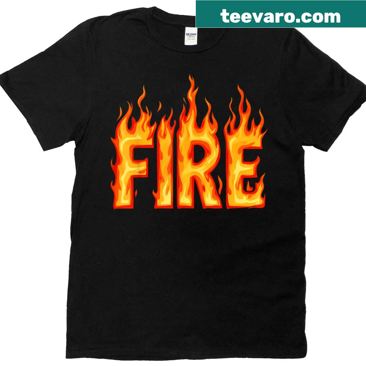 Fire and ice graphic design on a t-shirt — on a men's t-shirt