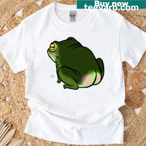 Whimsical T-shirt featuring a cartoon frog design.