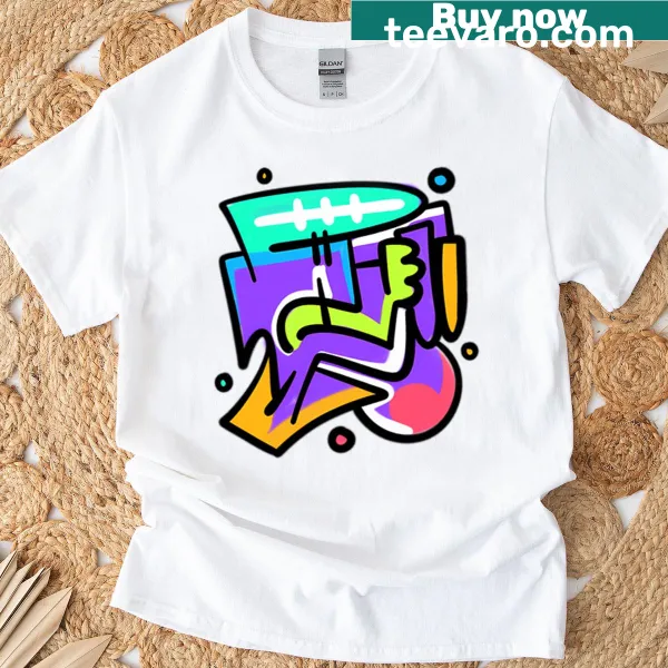 T-shirt with a funky street scribble design