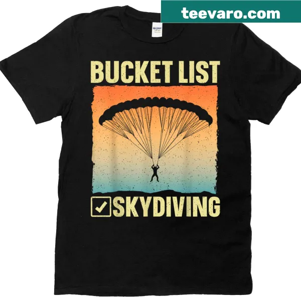 Artistic skydiving graphic on a t-shirt for enthusiasts