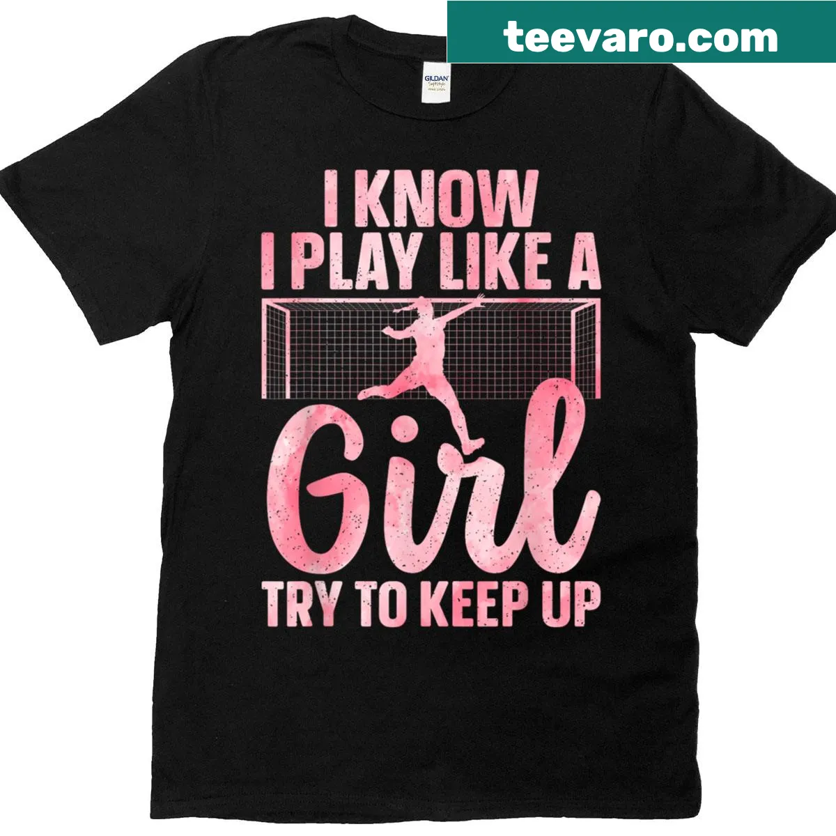 Humorous soccer-themed T-shirt for women featuring playful graphics — on a men's t-shirt