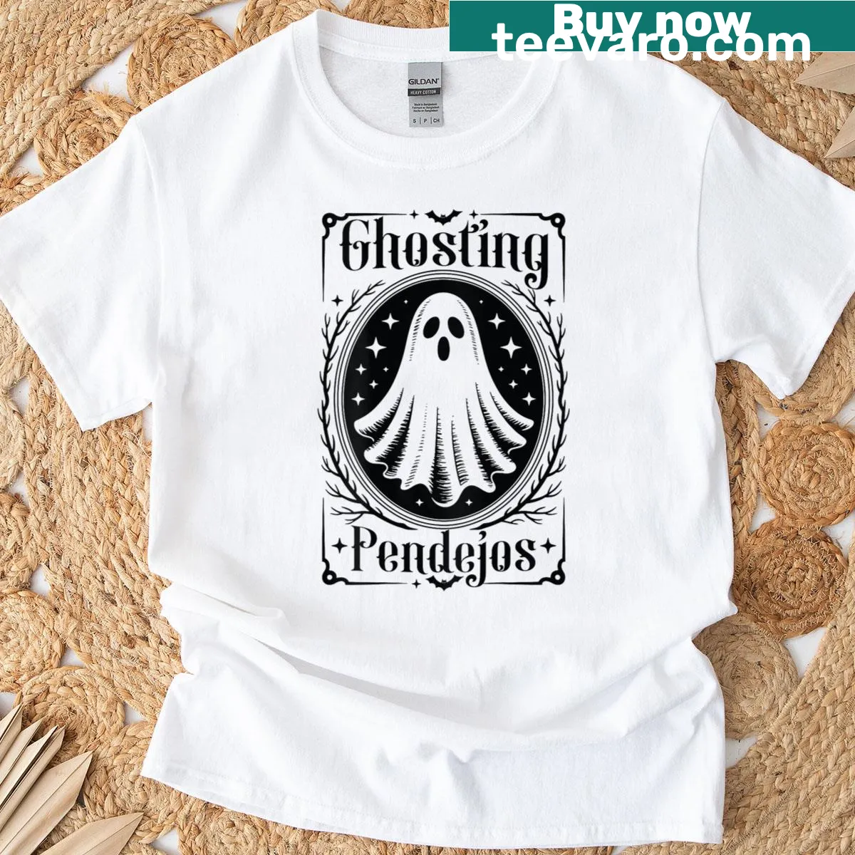 Funny Mexican ghost graphic for Halloween T-shirt — on a men's t-shirt