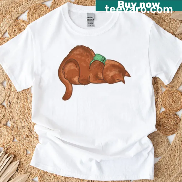 Cute cat t-shirt featuring a grumpy cat and sleeping kitty