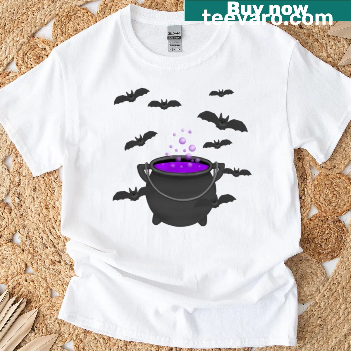 Cartoon bat graphic design for Halloween. — on a men's t-shirt