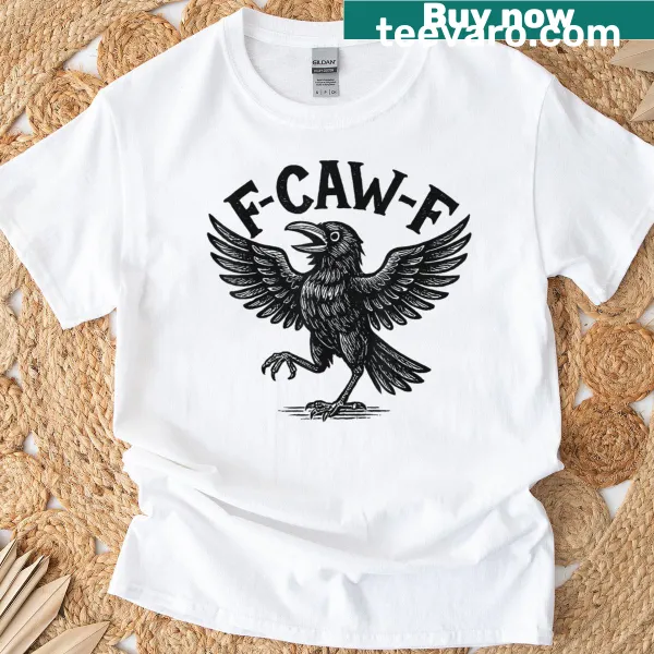 Halloween t-shirt featuring a crow and spooky text