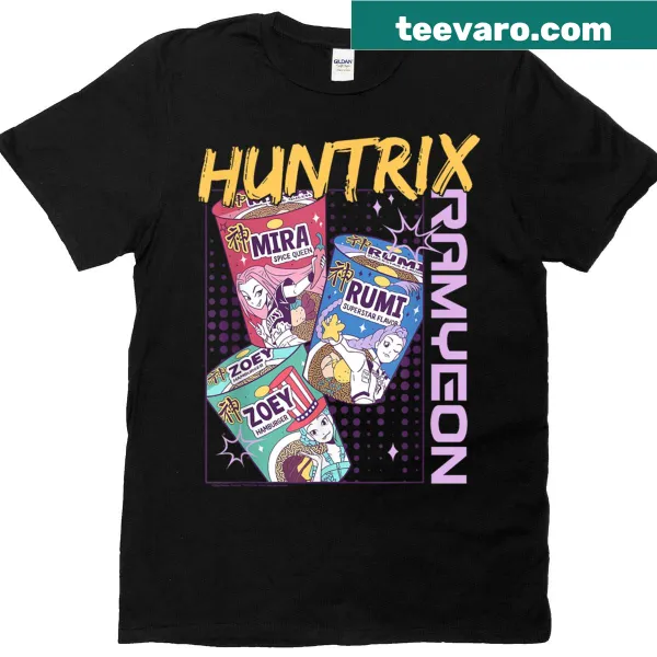 T-shirt with a Halloween-themed ramen graphic