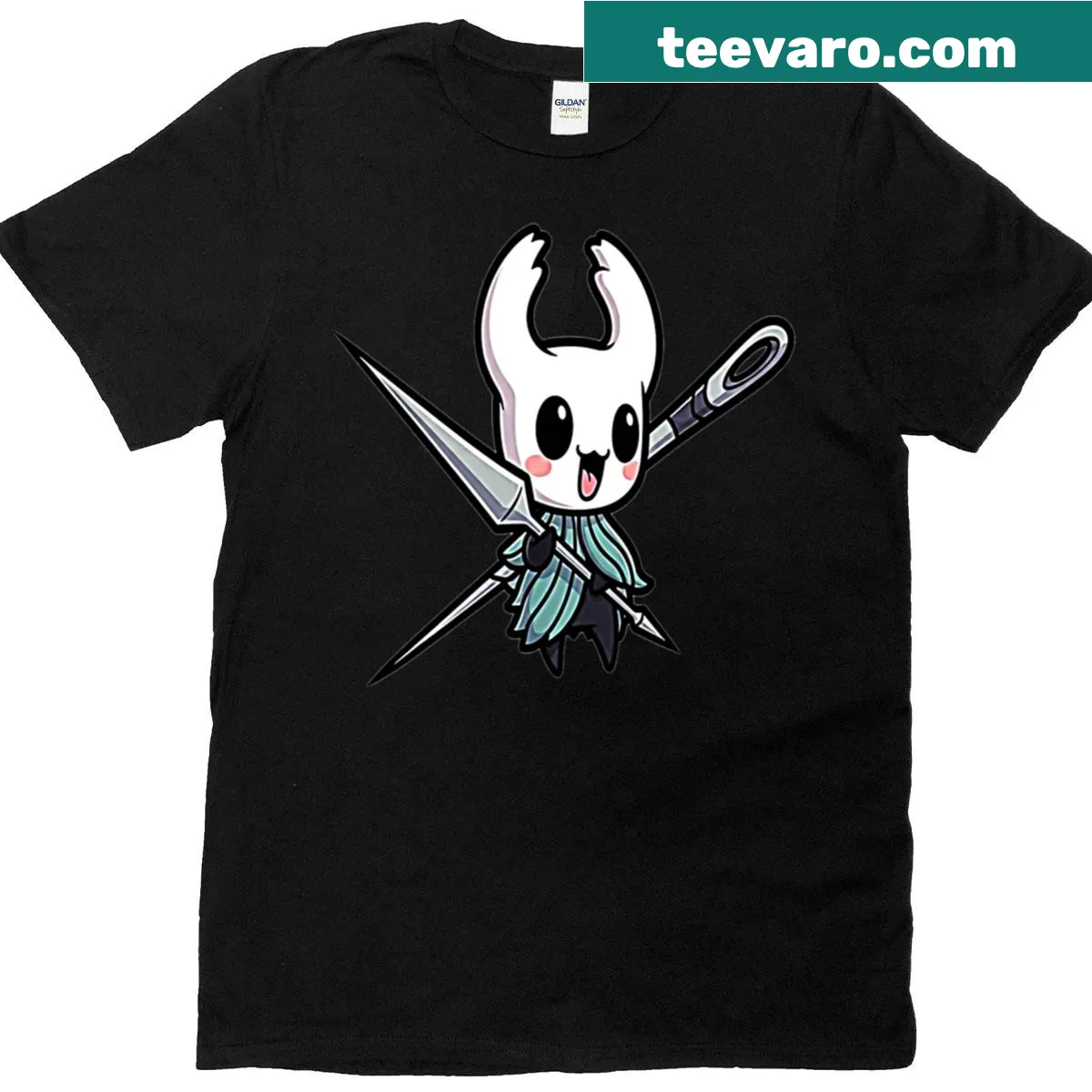 Cute cartoon chibi Hornet graphic on a gamer tee — on a men's t-shirt
