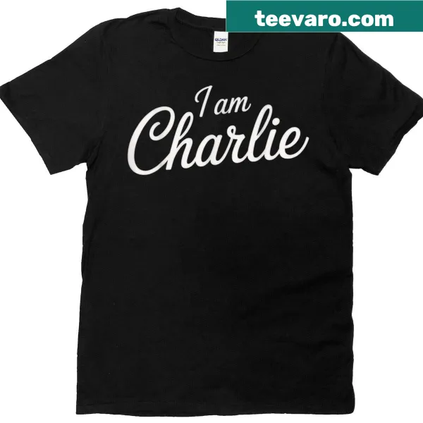Tribute shirt with 'I Am Charlie' in heartfelt typography