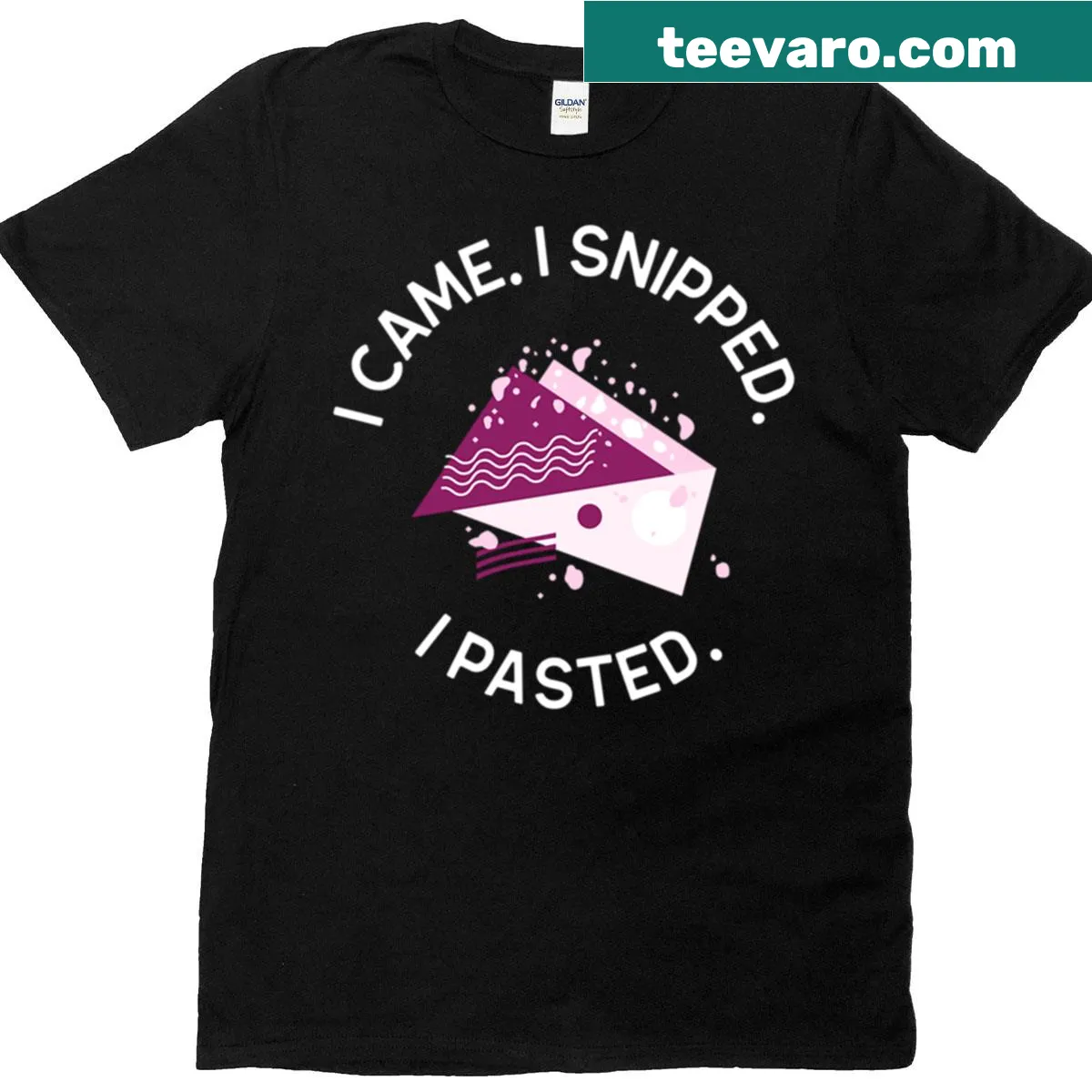 Illustrated T-shirt with floral design celebrating scrapbooking — on a men's t-shirt