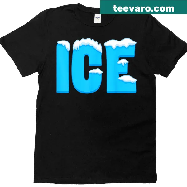 Shirt featuring fire and ice graphic design