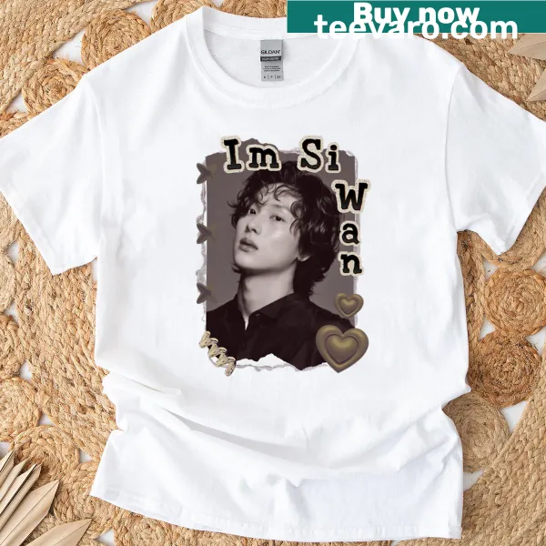 Vintage scrapbook T-shirt featuring Im Si-wan
