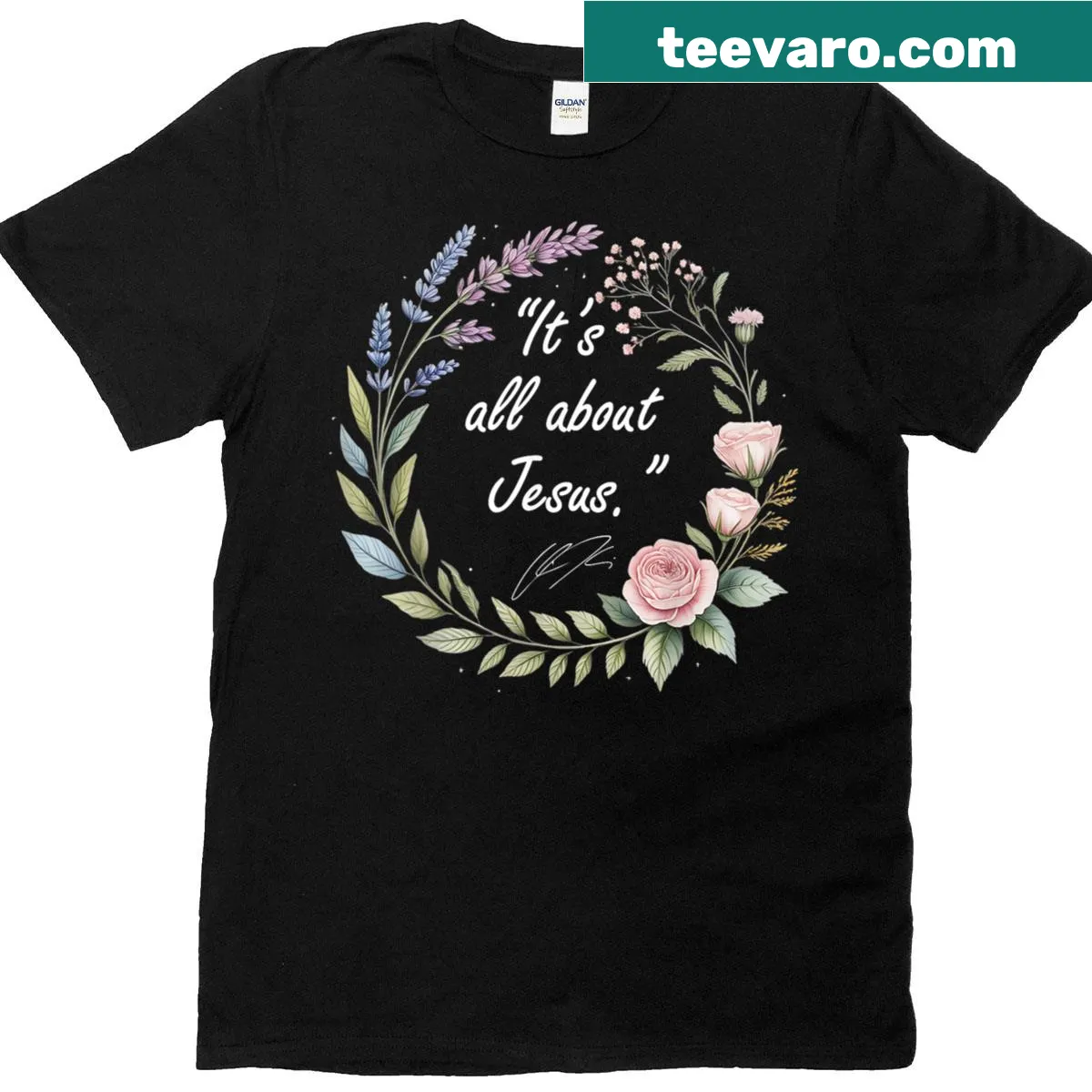 Inspirational quote about faith and nature on a T-shirt — on a men's t-shirt