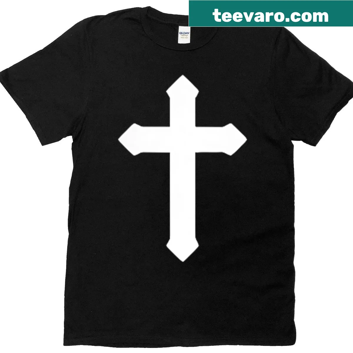 Front and back printed t-shirt with inspirational text about faith. — on a men's t-shirt