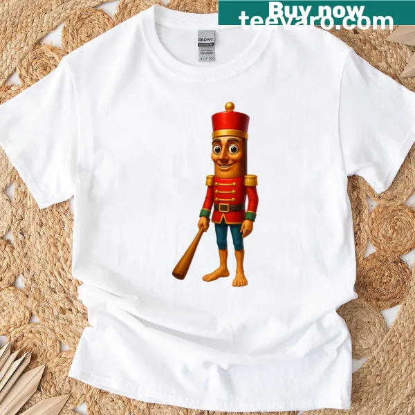 Cute Nutcracker meme design T-shirt for kids, perfect for Christmas