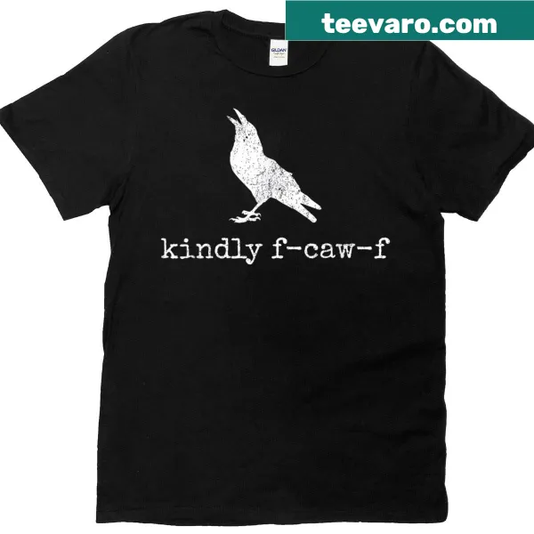 Halloween-themed t-shirt with raven illustration