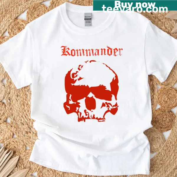 Edgy T-shirt featuring an intricate skull illustration.