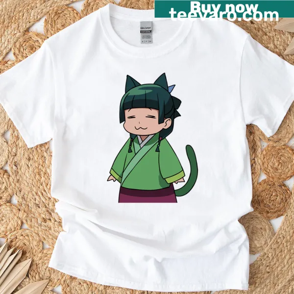 T-shirt featuring a whimsical design inspired by Maomao from The Apothecary Diaries