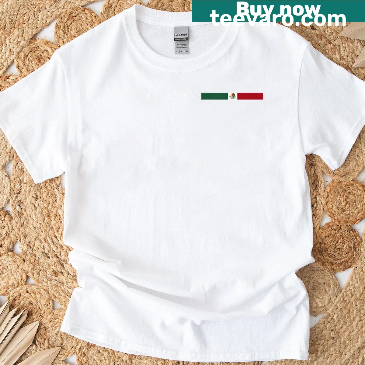 Vintage Mexican flag T-shirt celebrating Independence Day. — on a men's t-shirt